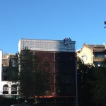 William Street Billboard - Pasting up billboard 9.3.12